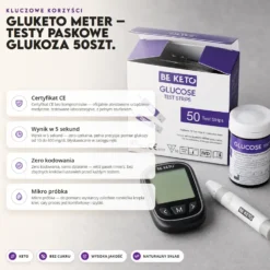 Testy Paskowe Glukoza GluKeto Meter 50 szt. – BeKeto