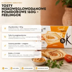 Tosty Niskowęglowodanowe Pomidorowe 160g – FeelingOK