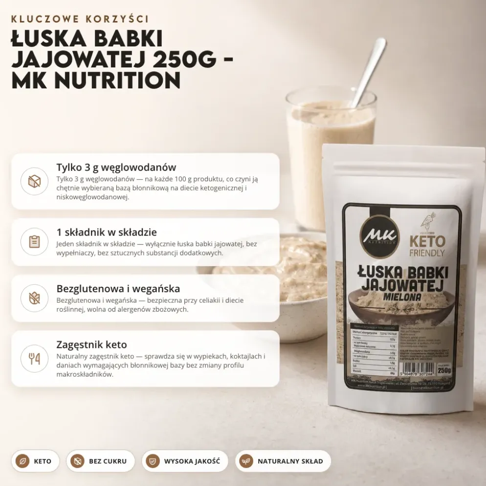 Łuska babki jajowatej 250g – MK Nutrition