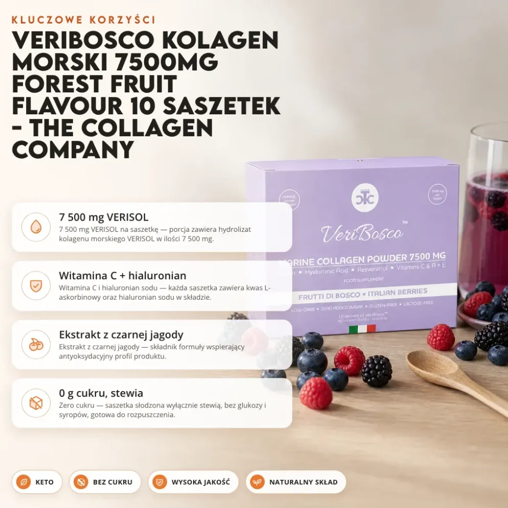 VeriBosco Kolagen Morski 7500mg Forest Fruit Flavour 10 saszetek – The Collagen Company