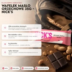 Wafelek Masło Orzechowe 35g – Nick’s