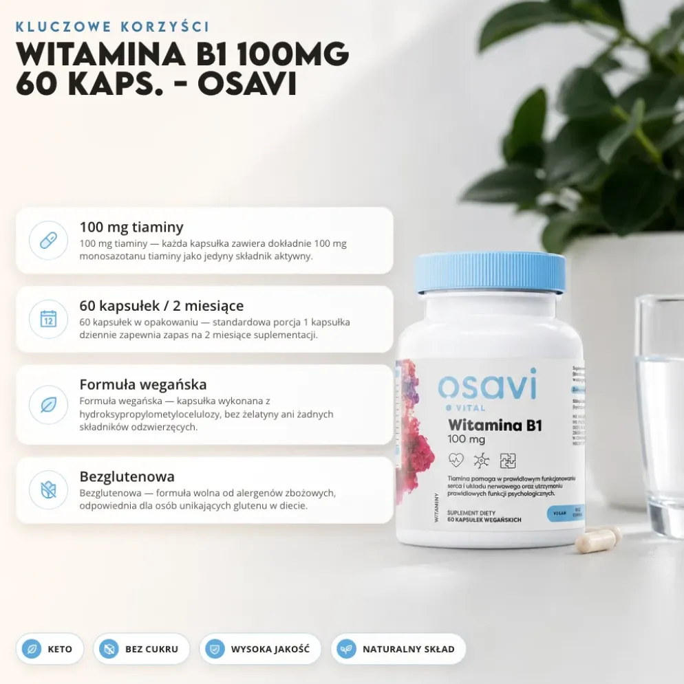 Witamina B1 100mg 60 kaps. – Osavi