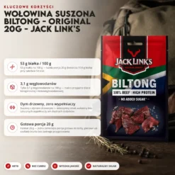 Wołowina Suszona Biltong – Original 20g – Jack Link’s