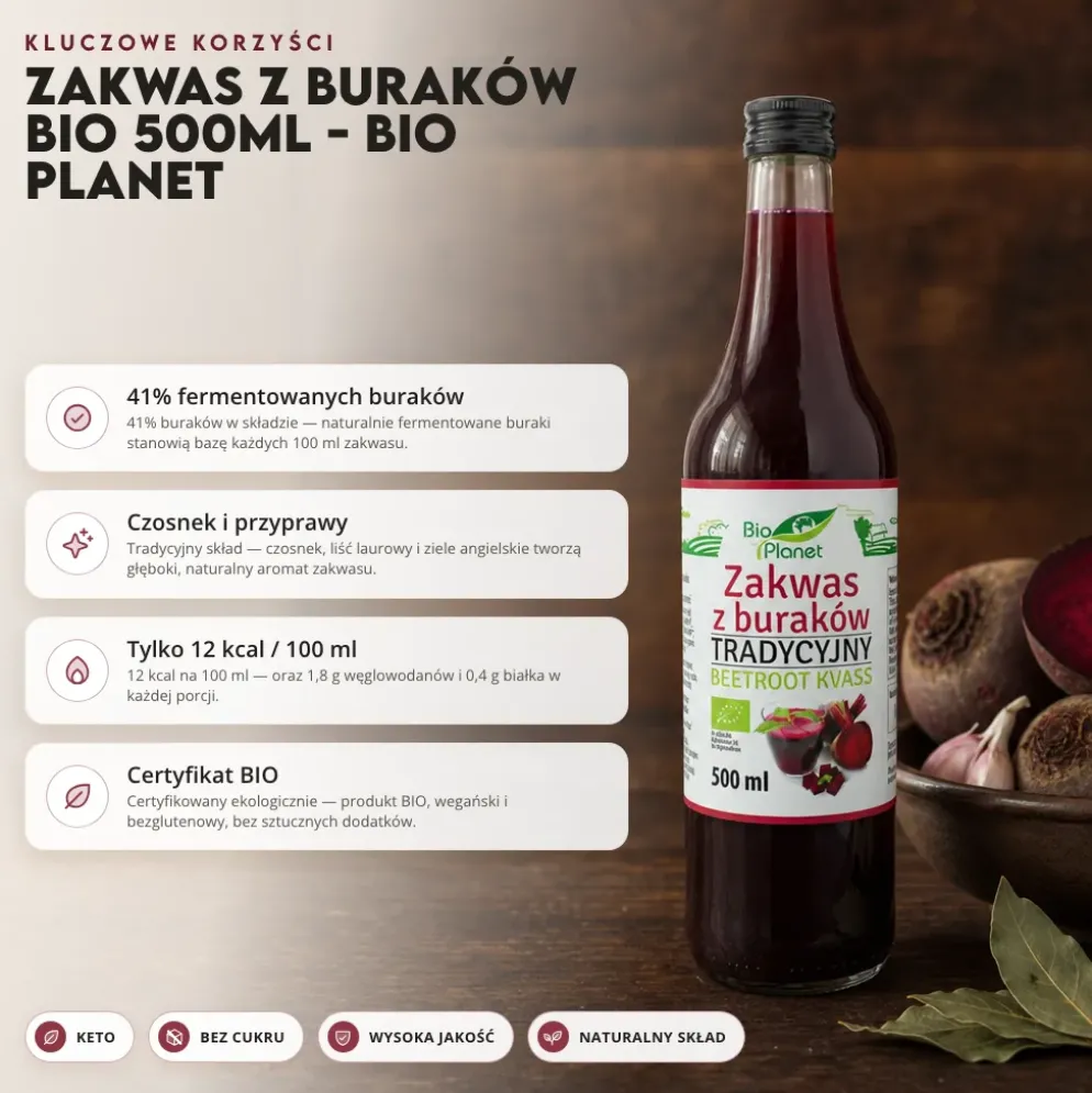 Zakwas z Buraków BIO 500ml – Bio Planet