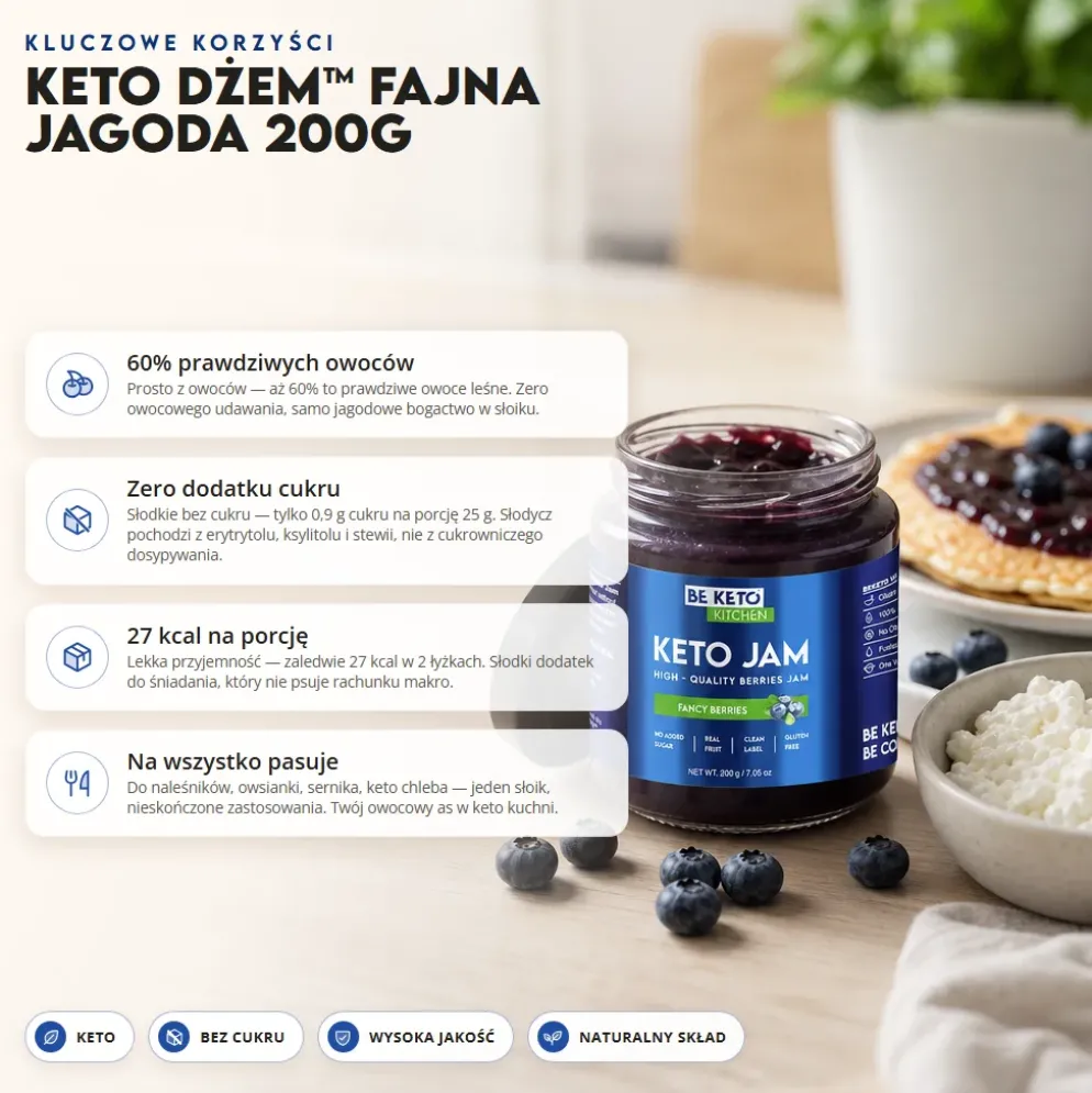 ZESTAW Dżem Keto – Fajna Jagoda 6 x 200g – Beketo