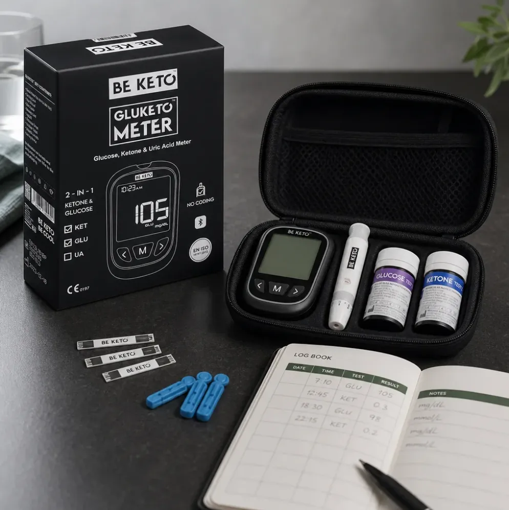 Zestaw Startowy GluKeto Meter do Pomiaru Glukozy i Ketonów – BeKeto