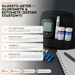 Zestaw Startowy GluKeto Meter do Pomiaru Glukozy i Ketonów – BeKeto